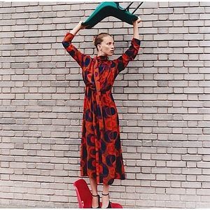 ZARA Print Dress Geometric • Limited Edition  • Blogger Favorite • Size XS